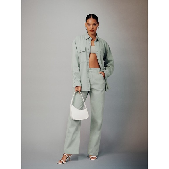 Reformation Pants - Reformation Gunner Relaxed Twill Pants in Fluorite Size 28